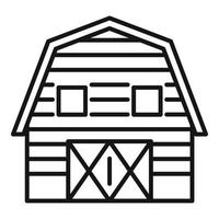 Farm barn icon outline vector. Eco farming vector