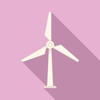 Eco wind turbine icon flat vector. Farm agriculture vector