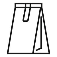 Craft box icon outline vector. Eco bag vector