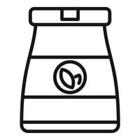 Eco package icon outline vector. Food box vector