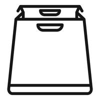 Food paper pack icon outline vector. Eco bag vector