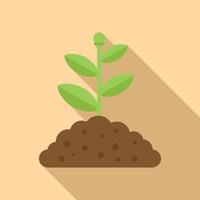 Soil plant icon flat vector. Eco farm vector