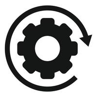 Gear development icon simple vector. Earth sdg vector