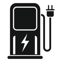 vector simple de icono de estación de combustible ecológico. naturaleza limpia