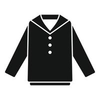 vector simple de icono de camisa de cinta. traje de estudiante