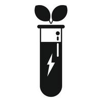 Eco test tube icon simple vector. Nature clean vector