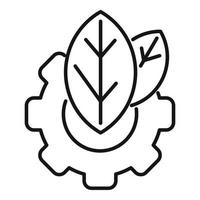 Eco gear icon outline vector. Nature clean vector