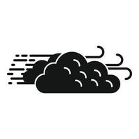 vector simple de icono de energía de nube de viento. salvar planta