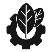 Eco gear icon simple vector. Nature clean vector