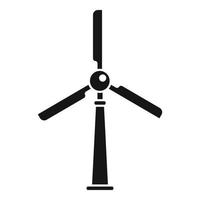 vector simple de icono de turbina de viento. energía ecológica