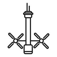 Wind power equipment icon outline vector. Energy nature vector