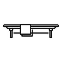 Locker room bench icon outline vector. School sport vector