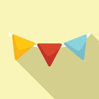 Event wire flags icon flat vector. Calendar manager vector