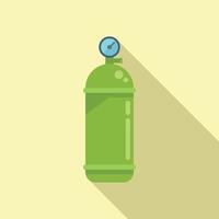 Eco air balloon icon flat vector. Energy power vector