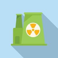 Nuclear plant icon flat vector. Nature power vector