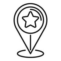 Event location icon outline vector. Business manager vector