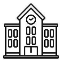 School building icon outline vector. Exam test vector