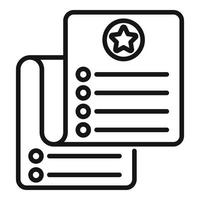 Event planner list icon outline vector. Time manager vector