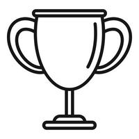 School cup icon outline vector. Test exam vector