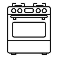 vector de contorno de icono de estufa de quemador. cocina de gas