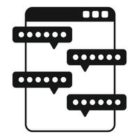 Forum online chat icon simple vector. Web people vector