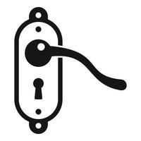 Office door handle icon simple vector. Knob lock vector