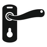 Knob door handle icon simple vector. Front metal vector