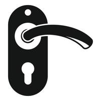 Door handle keyhole icon simple vector. Knob lock vector