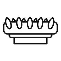 Heat stove icon outline vector. Gas cooker vector