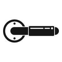 Private door handle icon simple vector. Metal lock vector