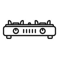 Butane stove icon outline vector. Gas cooker vector