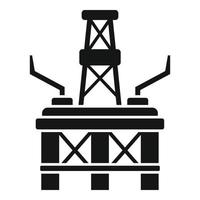 Oil rig icon simple vector. Sea platform vector