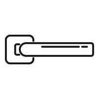 Knocker door handle icon outline vector. Knob lock vector
