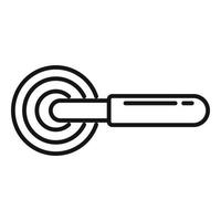 Exit door handle icon outline vector. Lock latch vector