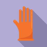 Surgeon glove icon flat vector. Surgical latex vector