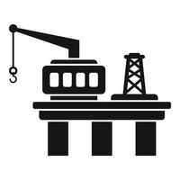 Ship rig icon simple vector. Gas platform vector