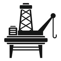 Rig platform icon simple vector. Sea oil vector