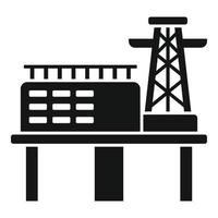 vector simple de icono de producción de plataforma. plataforma de gas