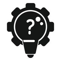 Gear idea solution icon simple vector. Creative problem vector