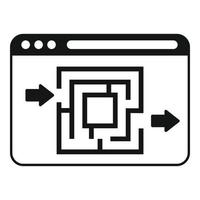 Web page search icon simple vector. Creative problem vector