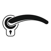 vector simple del icono del soporte de la puerta. manija de bloqueo