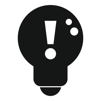 Bulb new idea icon simple vector. Problem solution vector