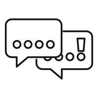 Chat problem solving icon outline vector. Business solution vector