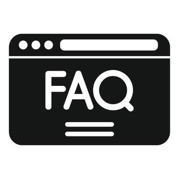 Web faq icon simple vector. People solution vector