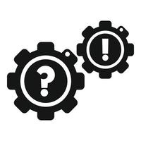 Gear solution icon simple vector. Business problem vector