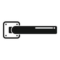 Old door handle icon simple vector. Metal front vector