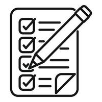 Solution to do list icon outline vector. People problem vector