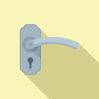 Door handle keyhole icon flat vector. Knob lock vector