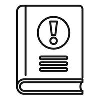 Book solution icon outline vector. Business problem vector