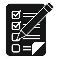 Solution to do list icon simple vector. People problem vector